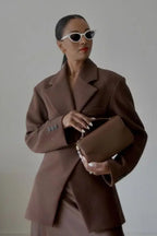 High-Waisted Button Blazer image 2