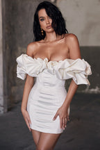 Boned Ruffle Mini Party Dress image 1