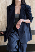 Casual Tencel Linen Suit Blazer image 10