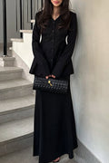 Slim Fit V Neck Blazer Two Piece Set image 4