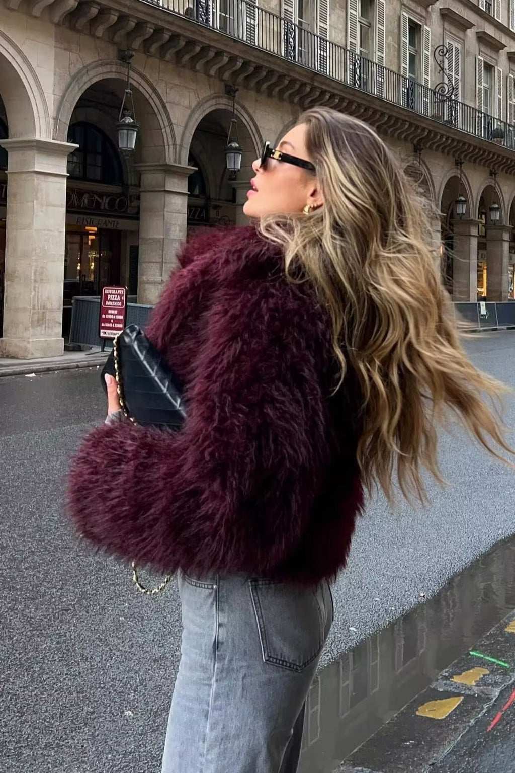 Thickened Plush Collar Solid Warm Short Coat image 4