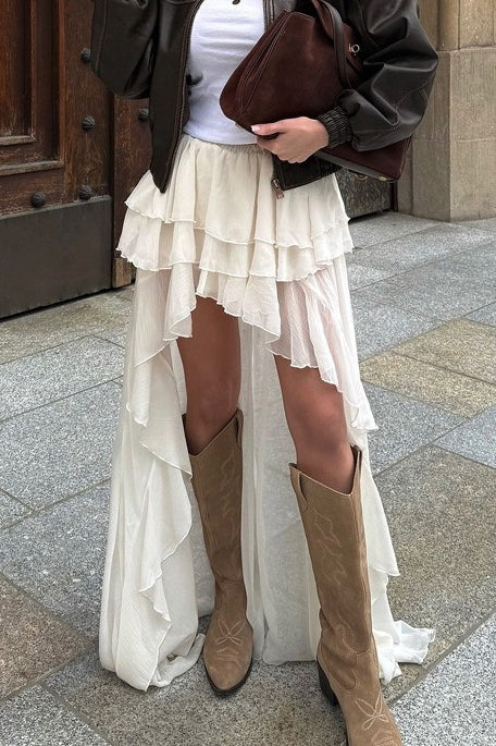 Casual Chic Asymmetrical Hem A Line Skirt image 1