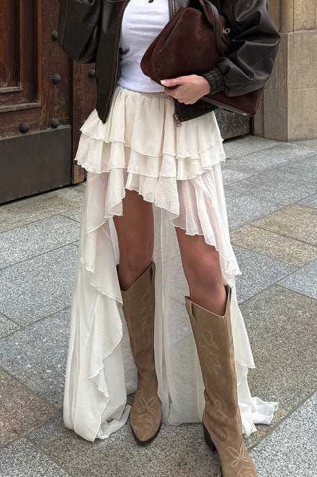 Casual Chic Asymmetrical Hem A Line Skirt image 1