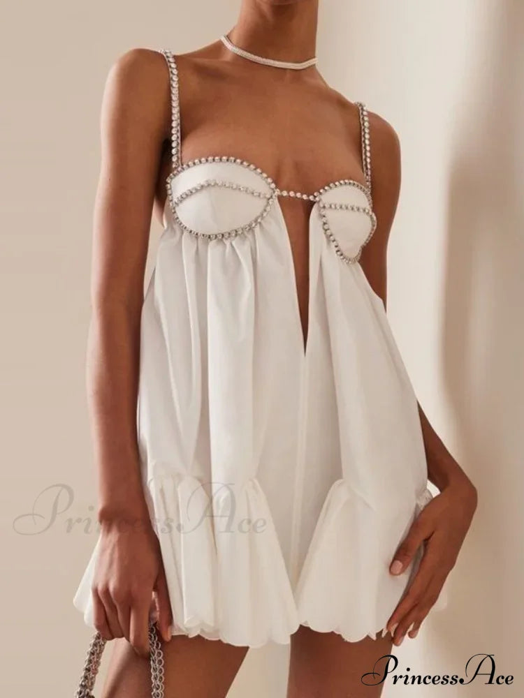 Chain Fold Sleeveless Mini Dress image 1