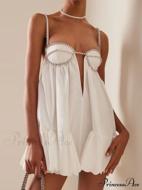 Chain Fold Sleeveless Mini Dress image 1