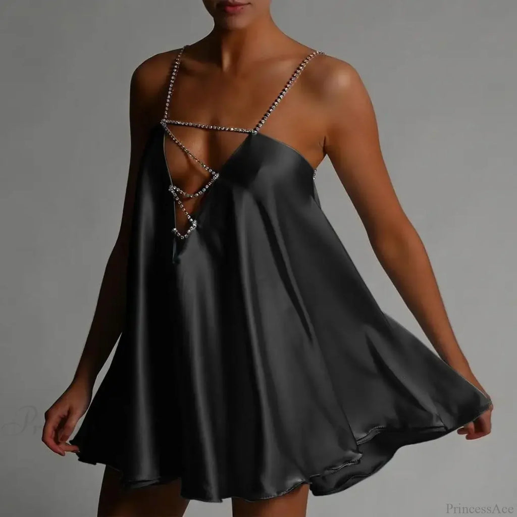 Chain Suspender Hollow Mini Dress image 7