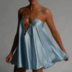 Chain Suspender Hollow Mini Dress image 8