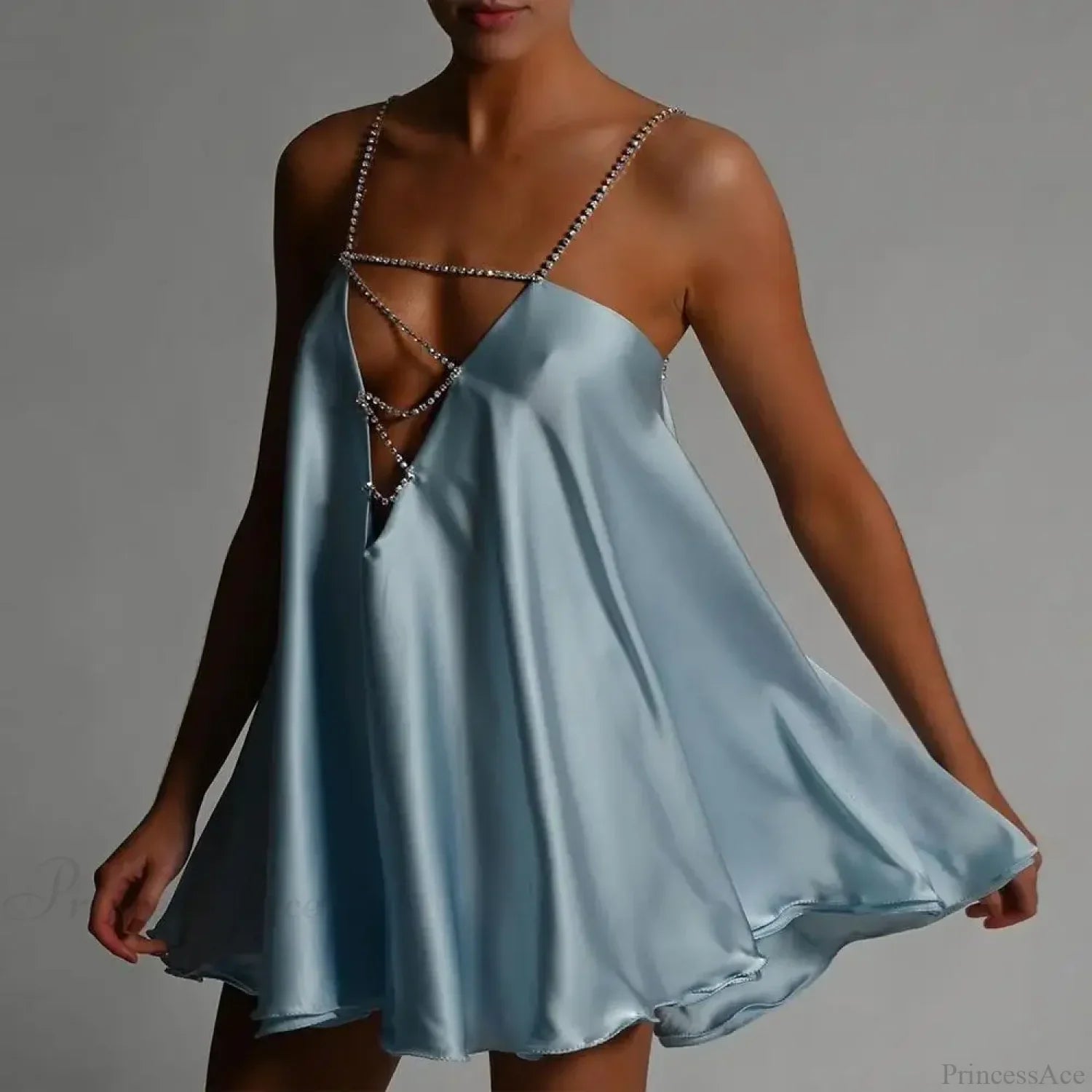 Chain Suspender Hollow Mini Dress image 8
