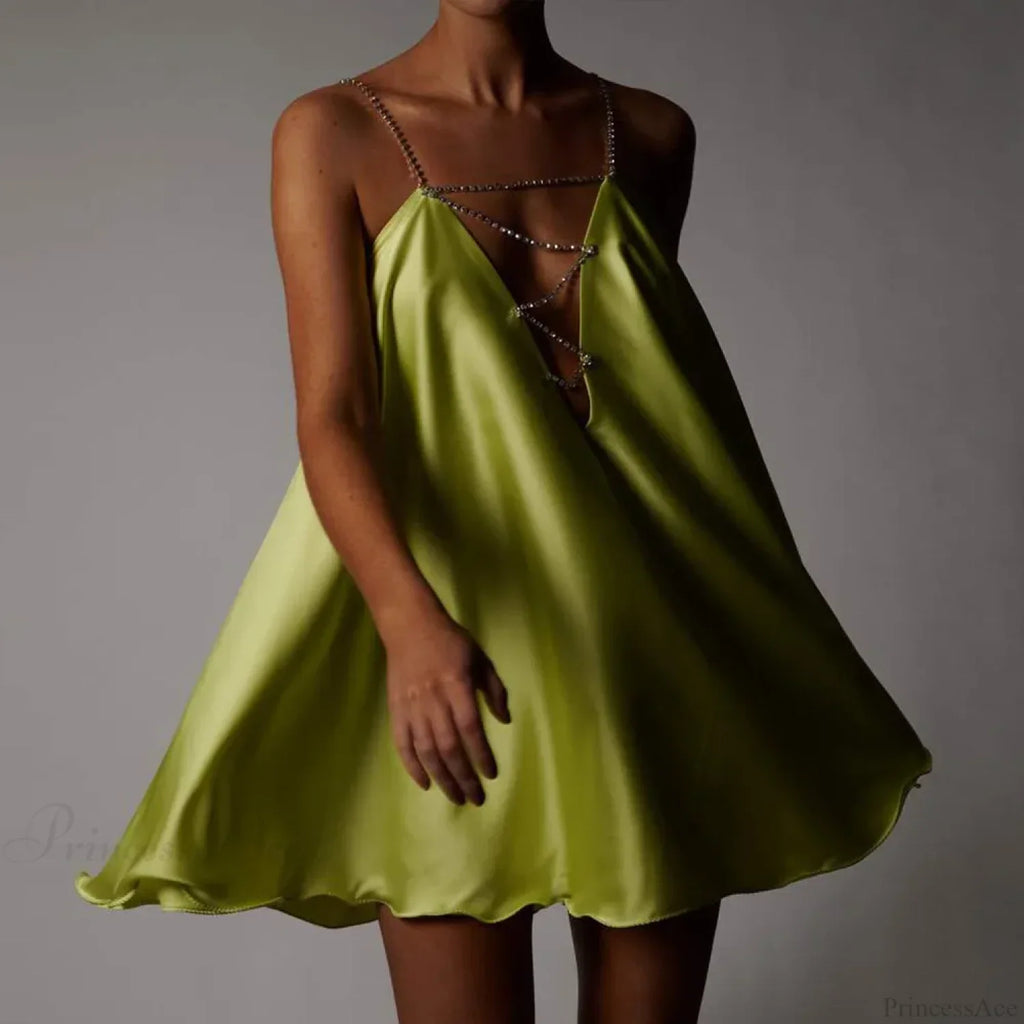 Chain Suspender Hollow Mini Dress image 9