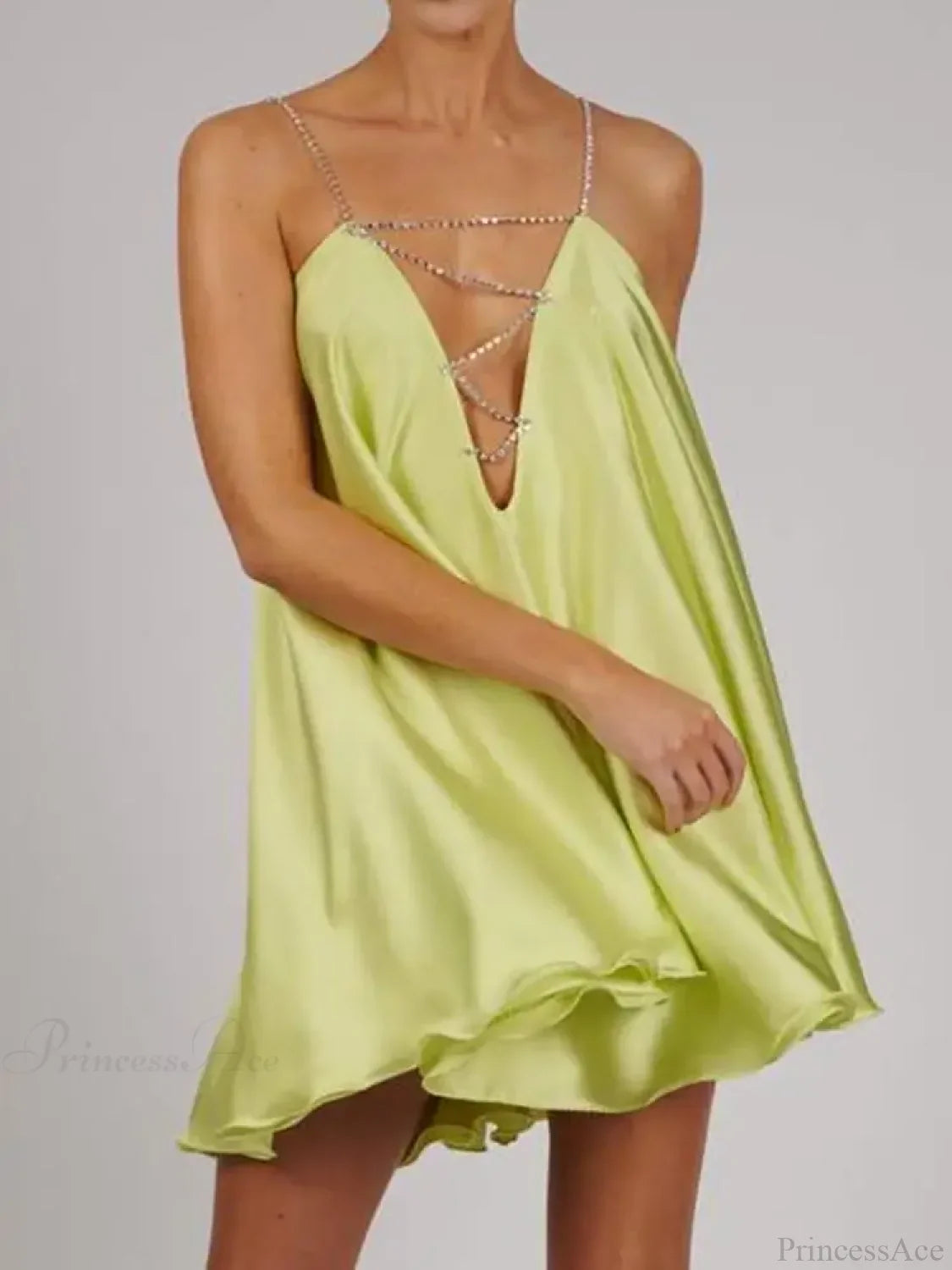 Chain Suspender Hollow Mini Dress image 5