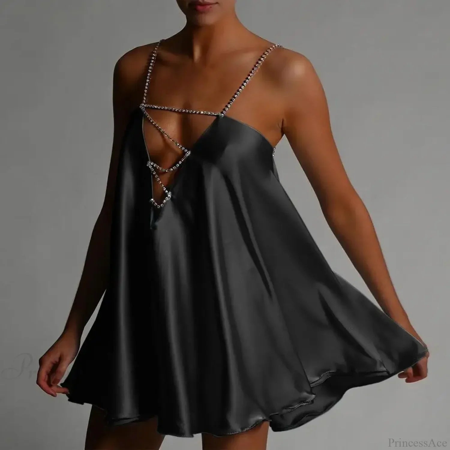 Chain Suspender Hollow Mini Dress image 3