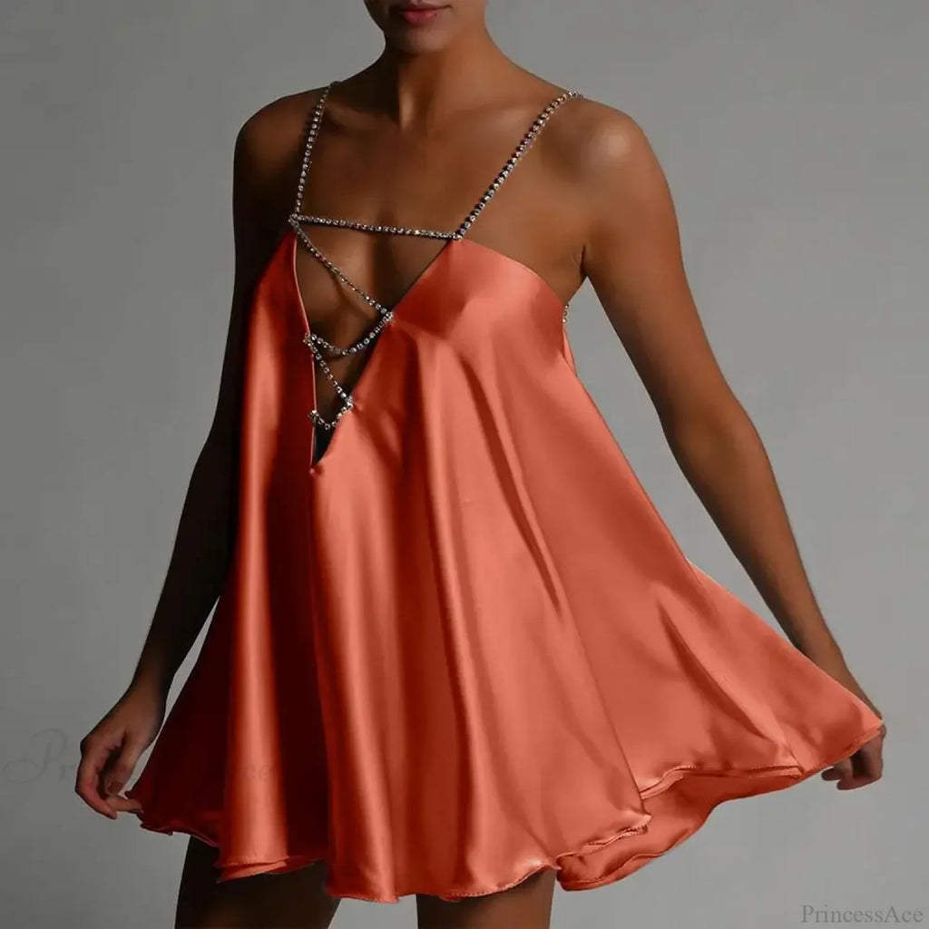 Chain Suspender Hollow Mini Dress image 10