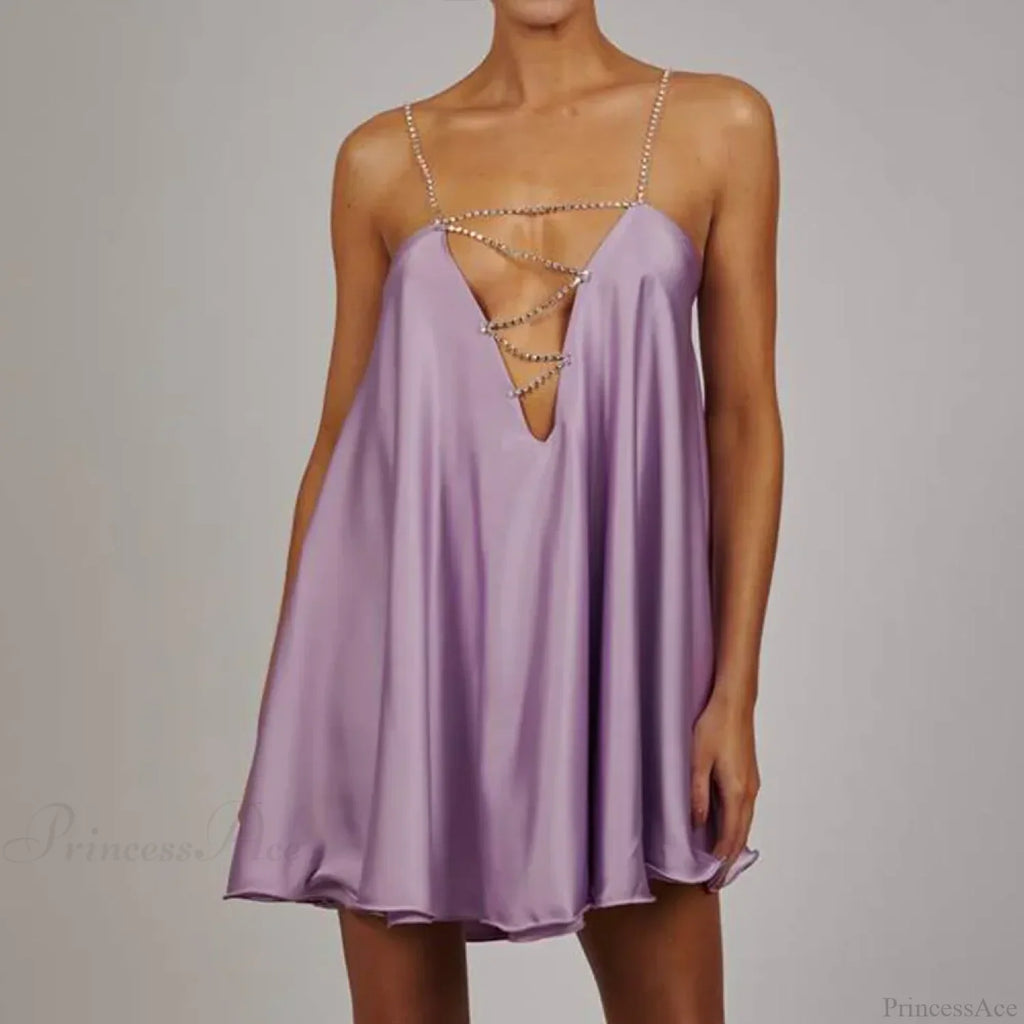 Chain Suspender Hollow Mini Dress image 11