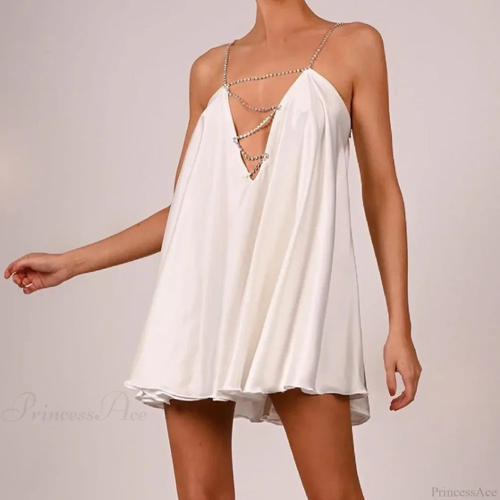 Chain Suspender Hollow Mini Dress image 12