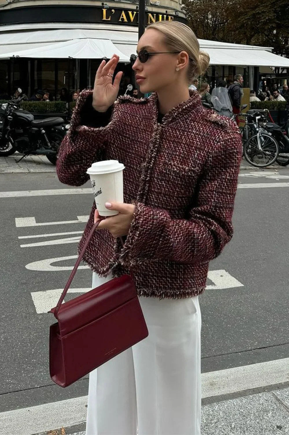 Tweed Elegant Cropped Jacket image 3
