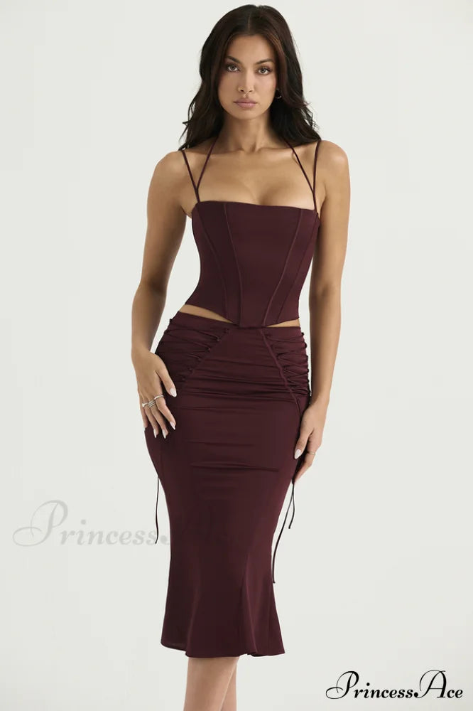 Chantelle Burgundy Stylish Satin Bra image 3