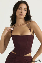 Chantelle Burgundy Stylish Satin Bra image 1