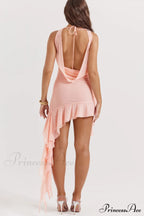 Charla Pink Stylish Ruffle Mini Dress image 7