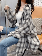 Casual Versatile Plaid Cardigan image 8