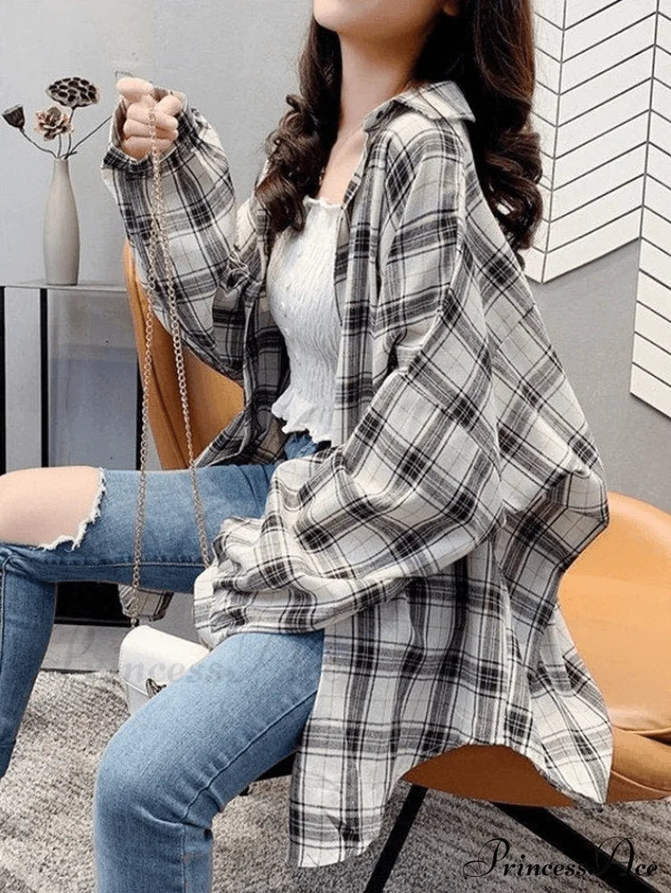 Casual Versatile Plaid Cardigan image 9