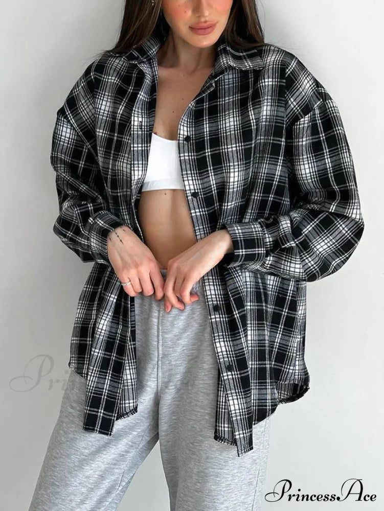Checkered Charming Oversized Shirt image 1