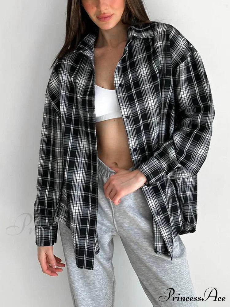 Checkered Charming Oversized Shirt image 2