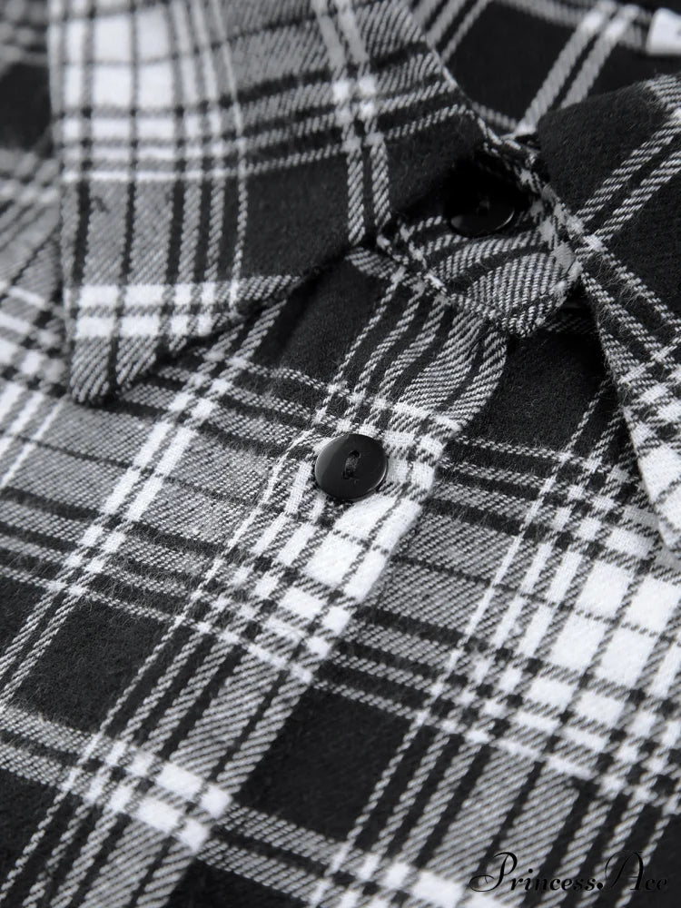 Checkered Charming Oversized Shirt image 5