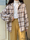 Checkered Long Graceful Sleeve Blouse image 1