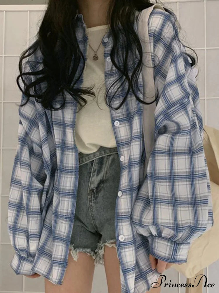 Checkered Print Graceful Cardigans image 1