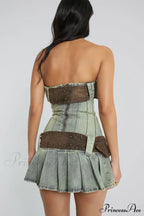 Chelsea Denim Stylish Kilt Mini Dress image 4