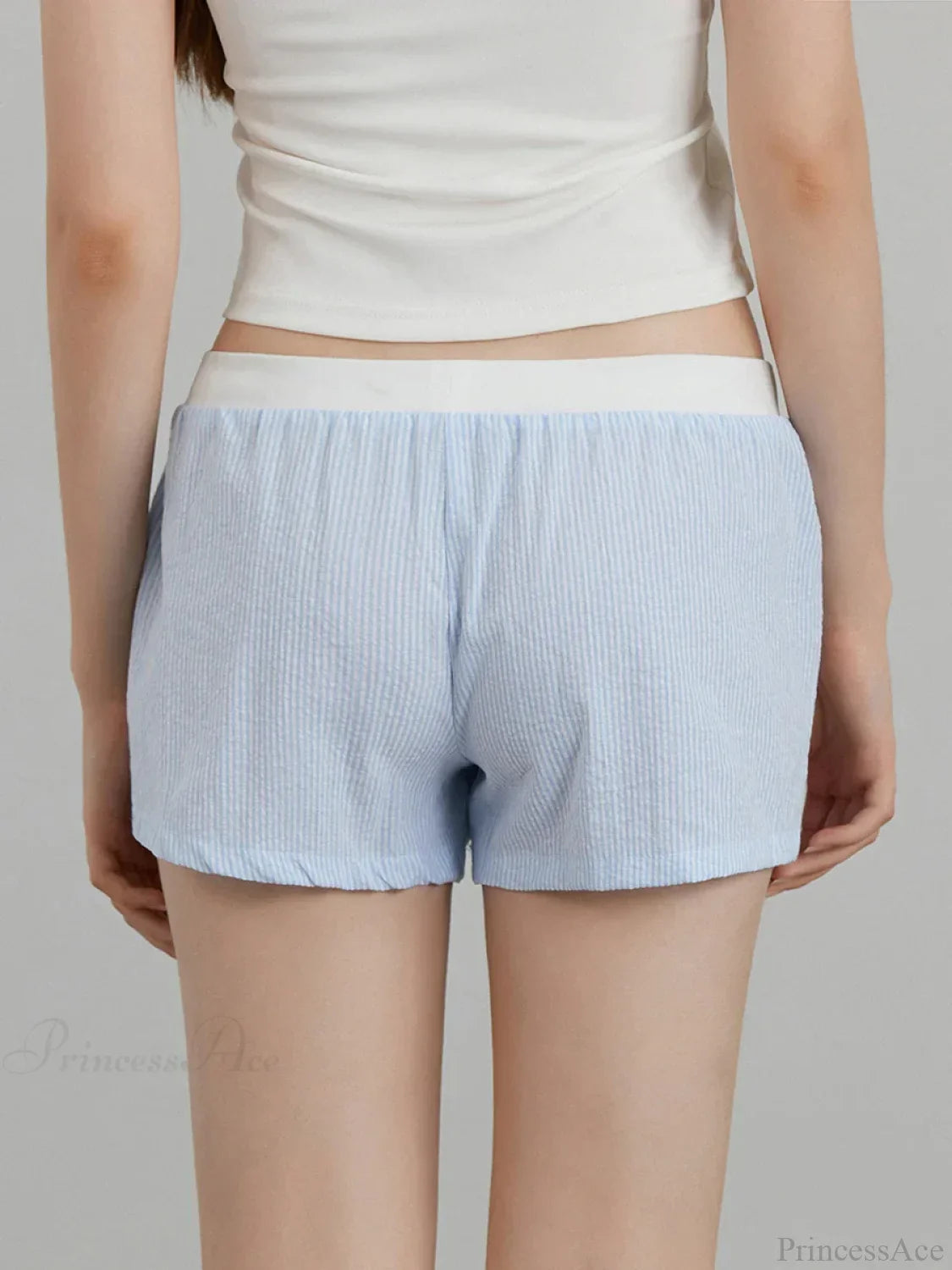 Cherry Striped Elastic Waist Short image 4