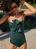 Chest Knot Halter One Piece Swimsuit image 4