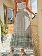 Chic Boho Skirts Hippie Floral Printed High Waist Rayon Robes image 2