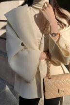 Chic Brown Woolen Hooded Overcoat image 3