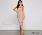 Chic Factor Stylish Ruched Midi Dress image 3
