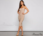 Chic Factor Stylish Ruched Midi Dress image 1