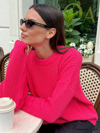 Chic O-neck Elegant Knitted Sweater Pullovers image 6