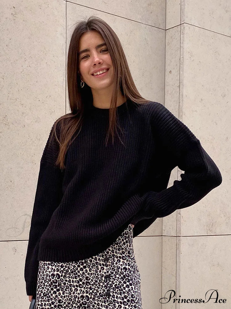 Chic O-neck Elegant Knitted Sweater Pullovers image 7
