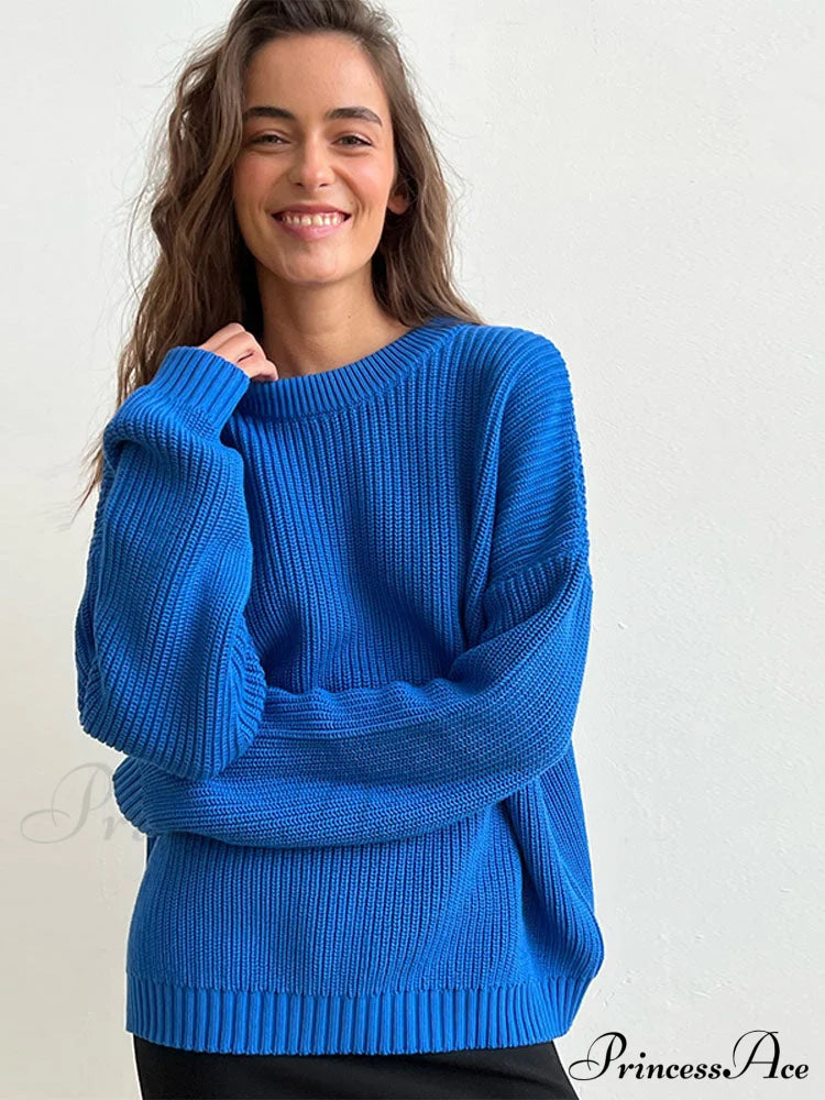 Chic O-neck Elegant Knitted Sweater Pullovers image 9
