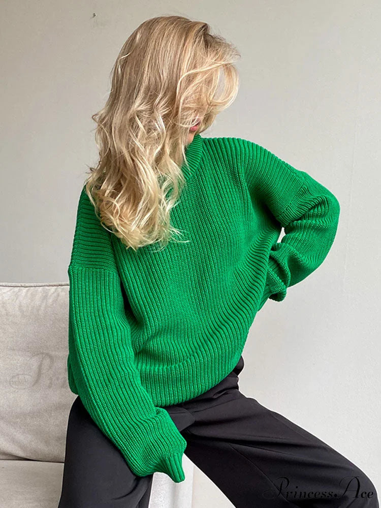 Chic O-neck Elegant Knitted Sweater Pullovers image 5