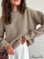 Chic O-neck Elegant Knitted Sweater Pullovers image 8