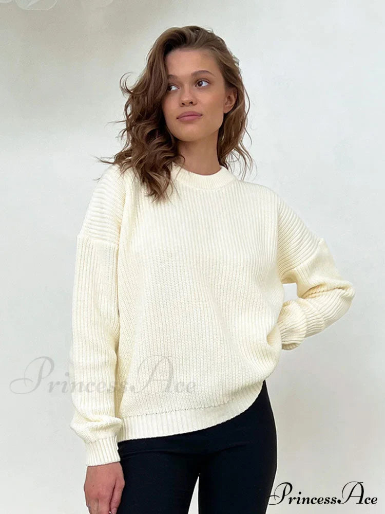 Chic O-neck Elegant Knitted Sweater Pullovers image 11