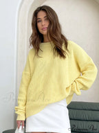 Chic O-neck Elegant Knitted Sweater Pullovers image 3