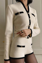 Chic Sexy Knit Cardigan Shorts Two Piece Set image 4
