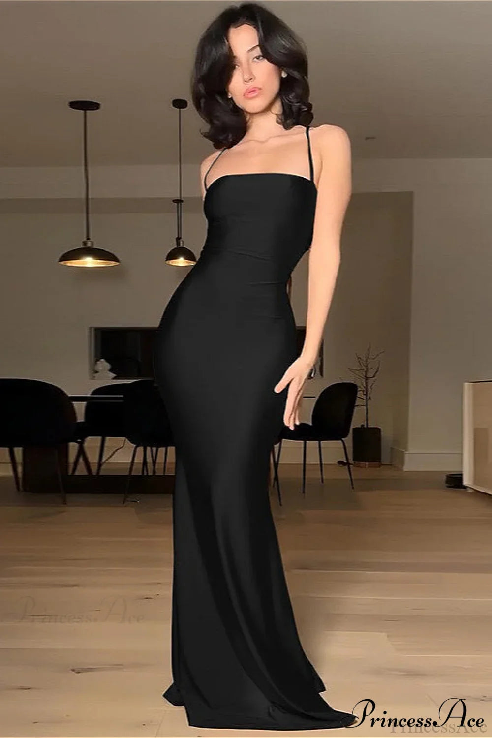 Chic Solid Cami Tube Slim Backless Maxi Dress image 6