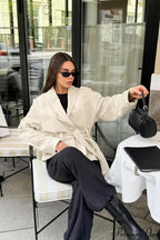 Chic Suede Long Sleeve Jacket Coat image 6