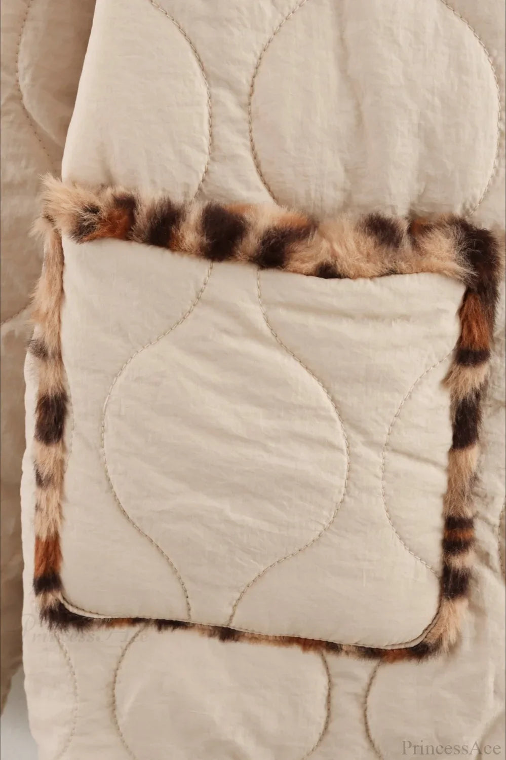 Chic Turn-Down Collar Reversible Leopard Cotton Coat image 3