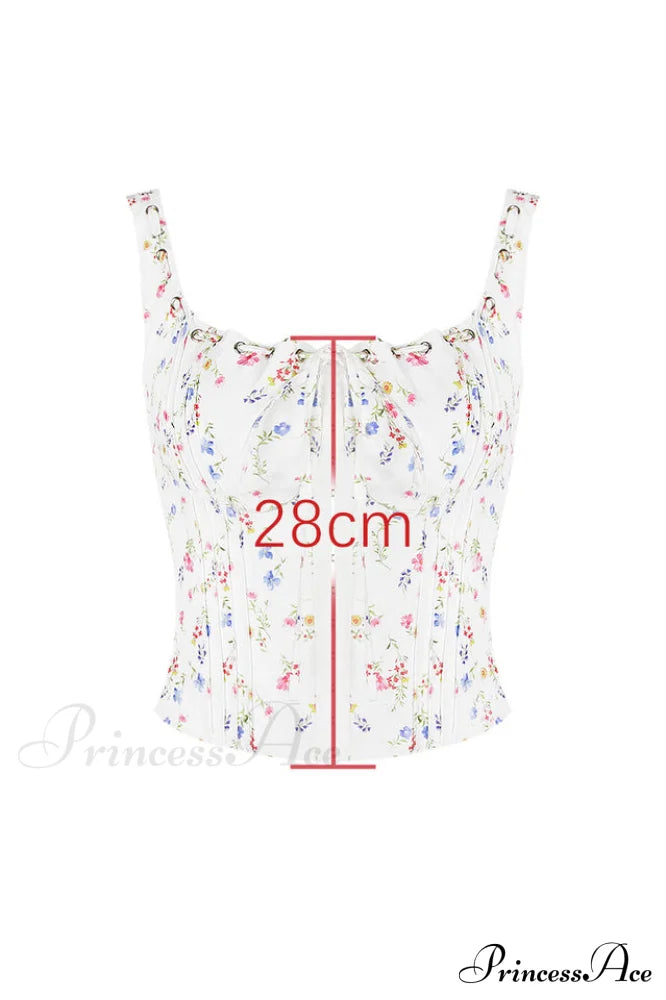 Chicca White Stylish Posy Print Top image 8