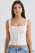 Chicca White Stylish Posy Print Top image 1