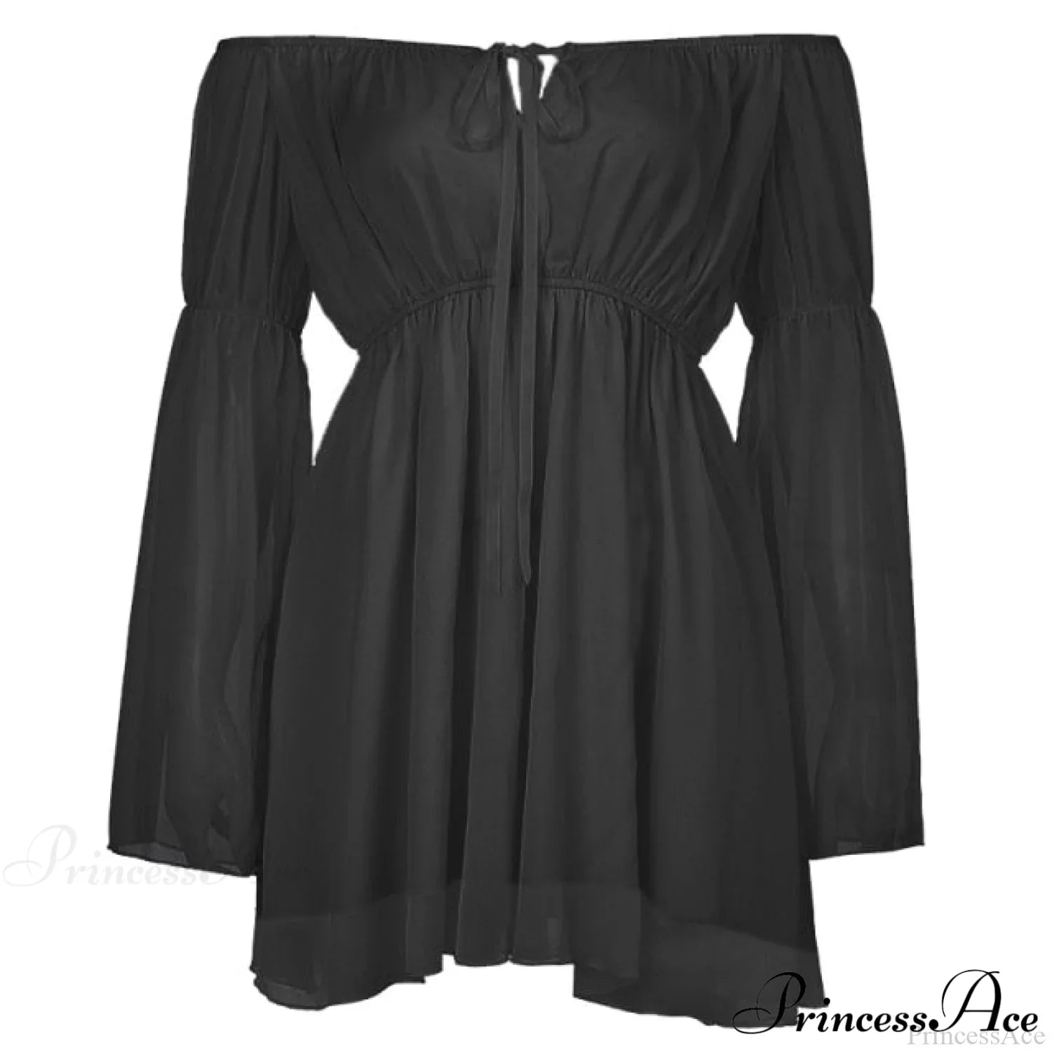 Chiffon Detachable Corset Charming Puff Sleeve Mini Dresses image 24
